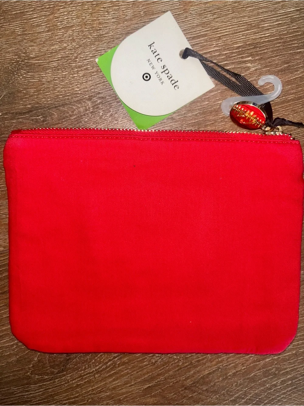 Kate Spade Red Going to Target Clutch & Pepper kitchen Towel Duo NWT!